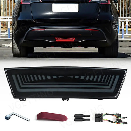 For Tesla Model Y 2019 2020 2021 2022 3-in-1 Functions Rear Running Light Brake Dynamic Yellow Turn Signal Lamp LED Pilot Light by InterCyprus Trading Ltd