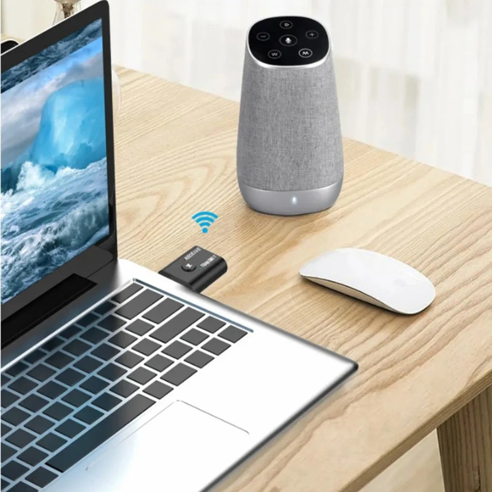 BGGQGG 2 IN1 USB wireless Bluetooth adapter 5.0 suitable for computer TV laptop computer speakers earphones Bluetooth adapter