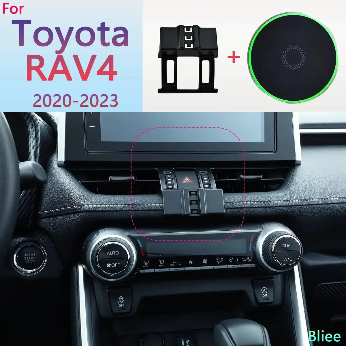 Toyota RAV4 Magnetic Wireless Car Phone Holder 15W MagSafe