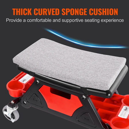 SucceBuy Rolling Mechanic Seat - Smooth Glide Wheels