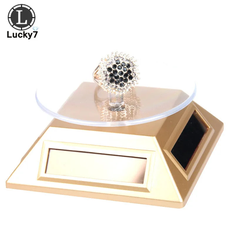 Solar-Powered 360 Rotating Jewelry Display Stand - 4 Colors