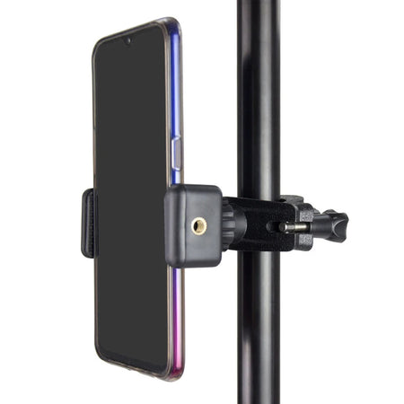 SLR Camera Phone Holder for Circular Lamp Tripod - 360&deg; Rotating Bracket