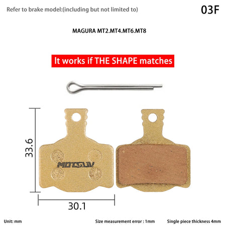 Copper Base Bike Brake Pads &ndash; Broad Disc Brake Compatibility 03F