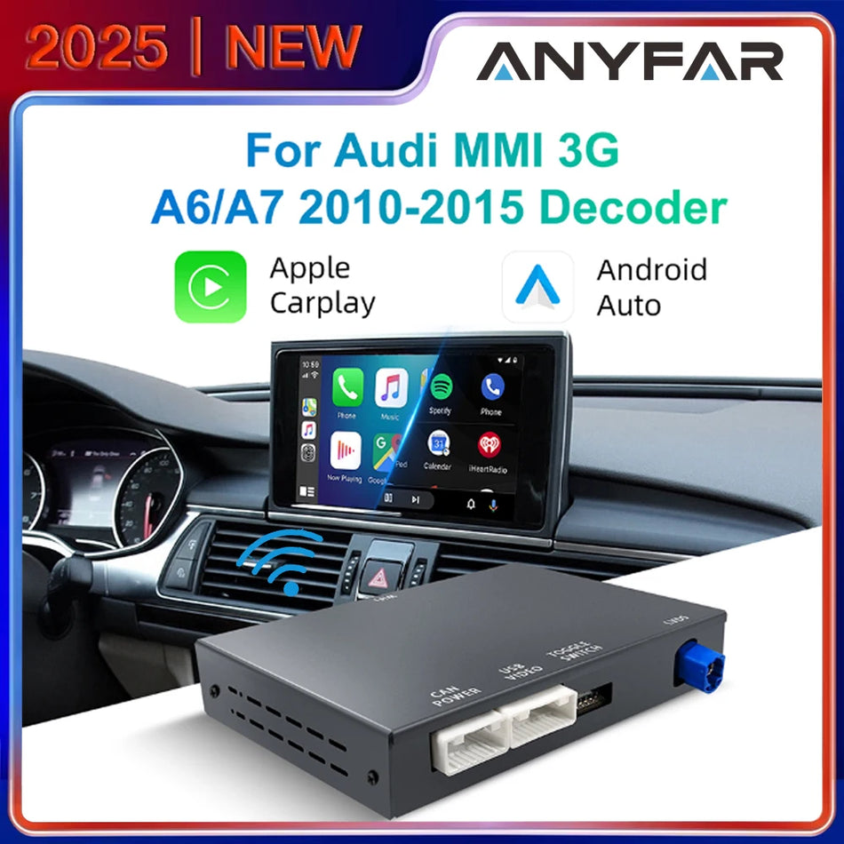 Audi A6/A7 CarPlay ve Android Auto Ekran Yükseltme Dekoder Kutusu, 6.5/7 İnç