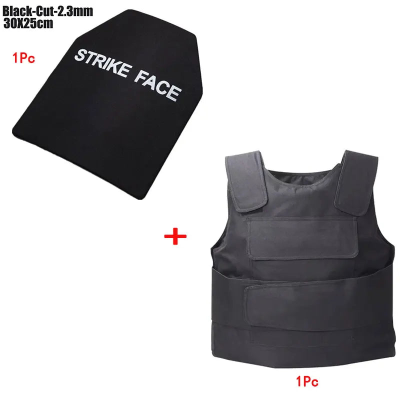 Bulletproof Steel Plate 10x12 Tactical Vest - Stab-Proof Vest and cut plate