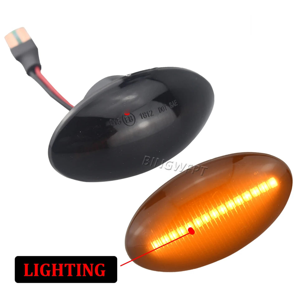 LED sānu marķiera pagrieziena signāla gaisma ūdensizturīga Mini Cooper R50 R53 R52