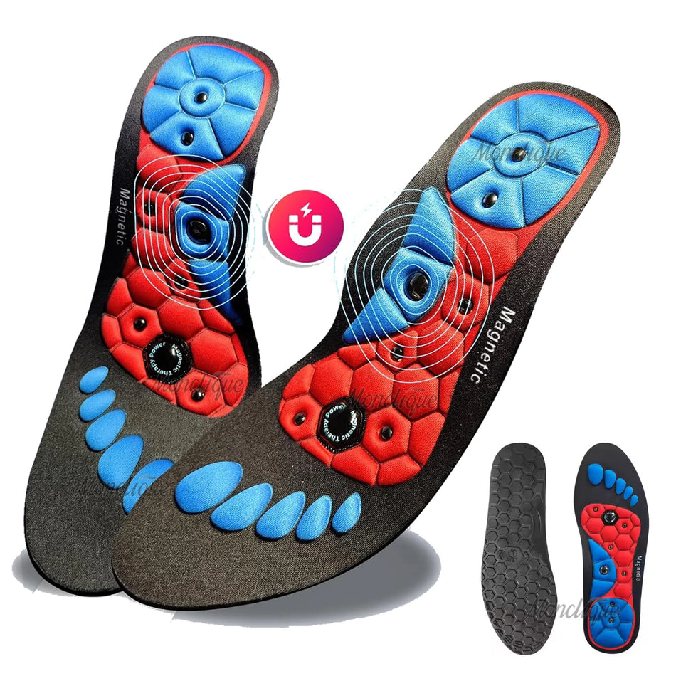 Massage Magnetic Insoles Shock Absorbing Gel Orthopedic