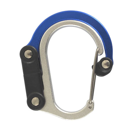 Hybrid Gear Clip Carabiner - 360 Degree Rotating Hook Blue