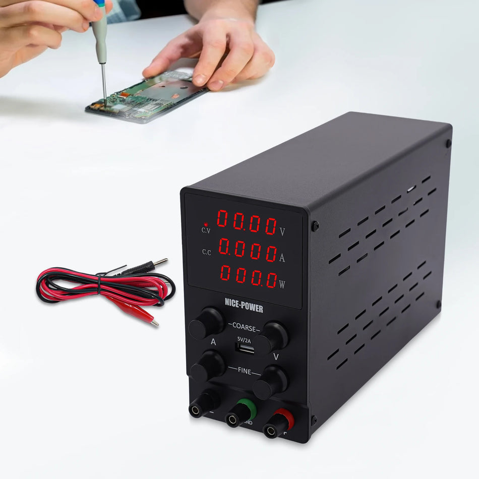 Fuente de Alimentación Variable de CC 0-30V Regulada – Salida Precisa