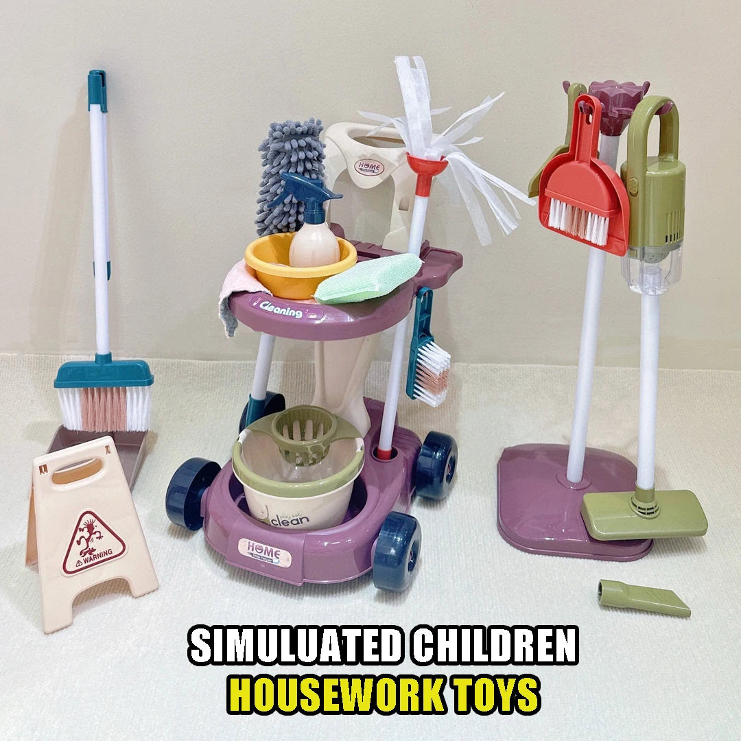 Simulation Cleaning And Hygiene Cart Tool Set &ndash; Educational Pretend Play Fun