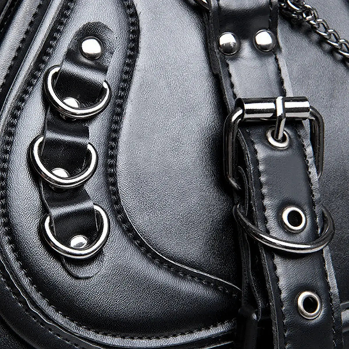 2Pcs Universal Motorcycle Retro Tool Bag PU Leather Saddlebag Motorcycle Saddlebag Side Bag Punk Style Moto Bag Multifunctional by InterCyprus Trading Ltd
