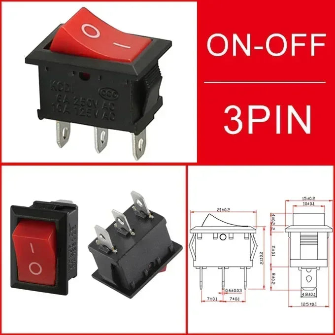KCD1 Snap-in Boat Rocker Switch &ndash; Reliable ON/OFF Control