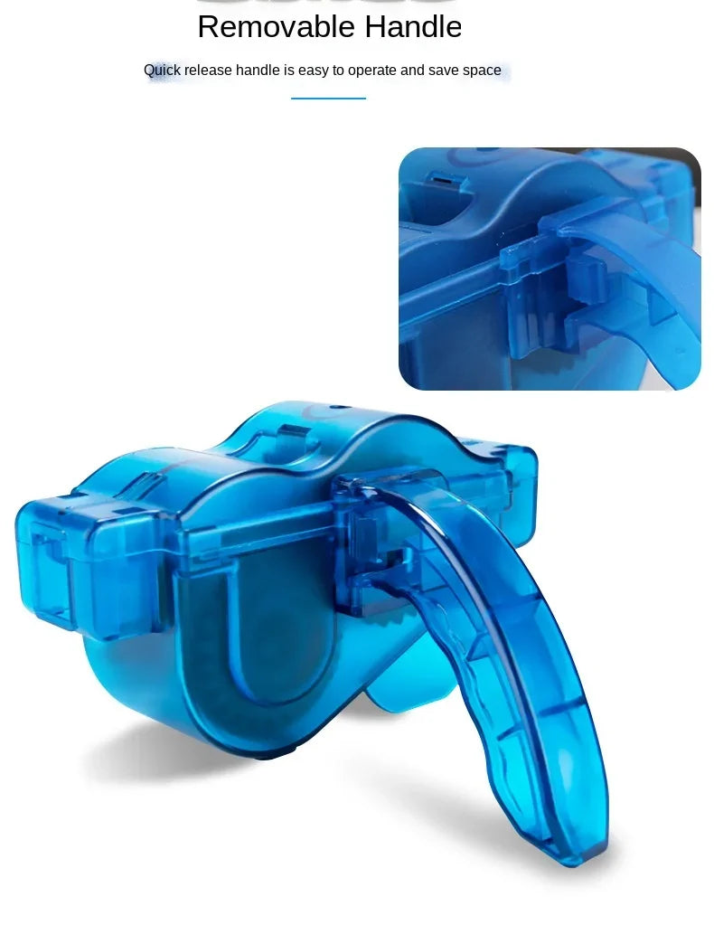 Portable Bicycle Chain Cleaner Kit - Easy Bristle Scrubber