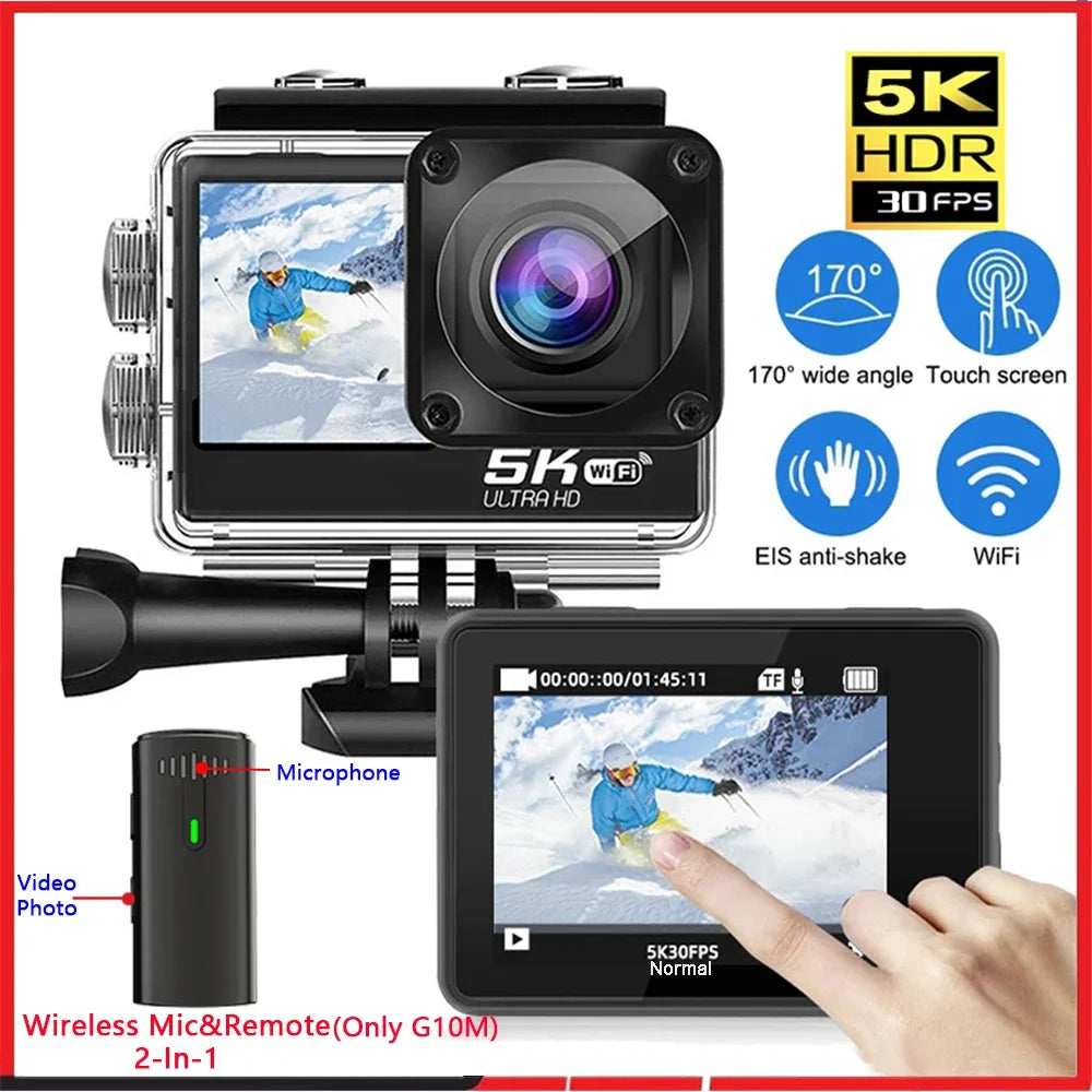 HUAFANT Action Camera &ndash; 5K Ultra-HD with Dual Screens