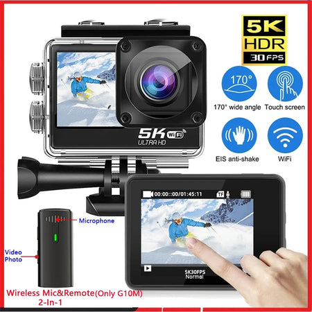HUAFANT Action Camera &ndash; 5K Ultra-HD with Dual Screens