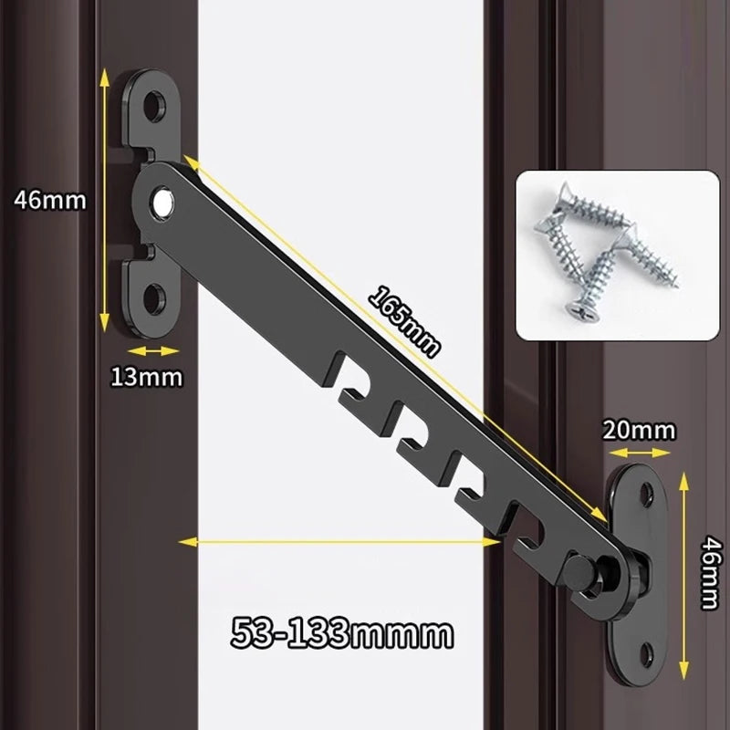 Child Safety Window Lock - Adjustable Metal Restrictor for Baby Protection A4
