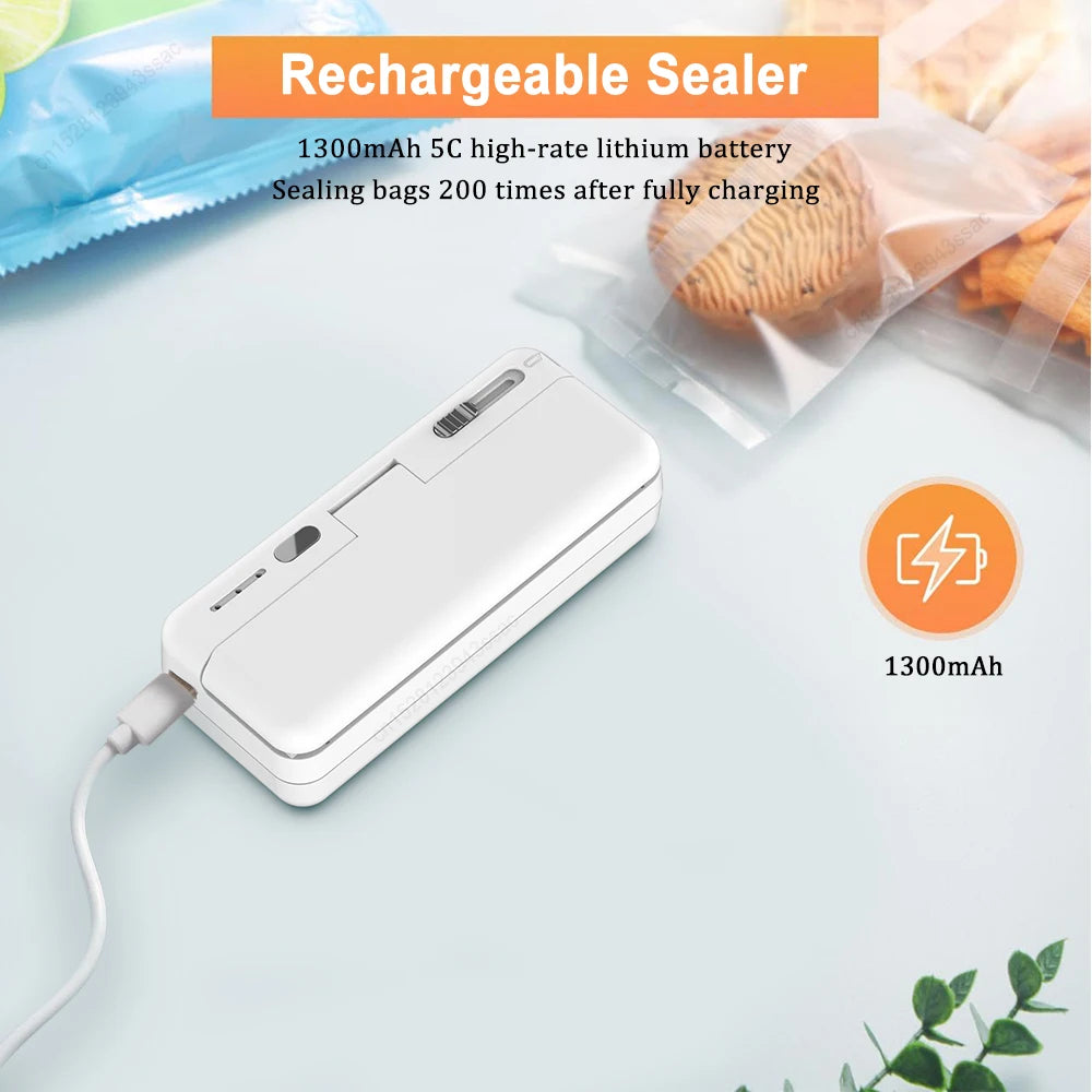 Mini Heat Bag Sealer &ndash; Portable USB Rechargeable Compact