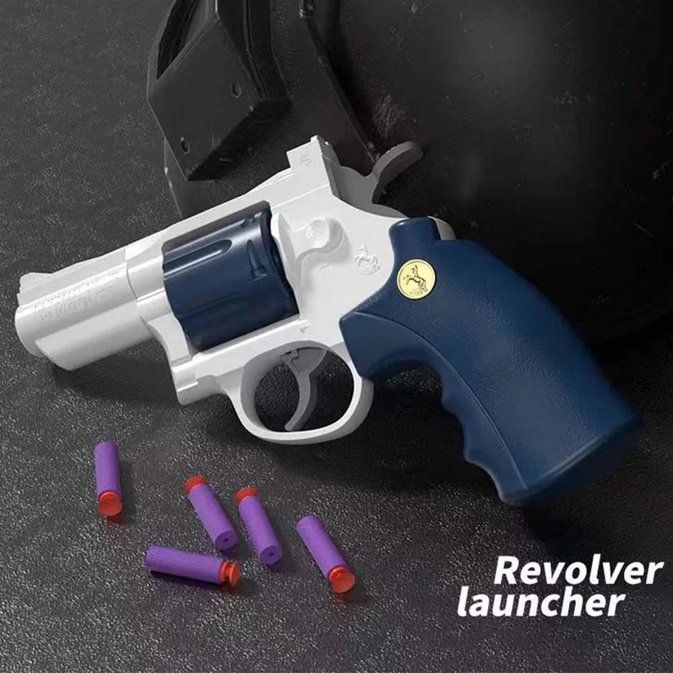 Russian Roulette Toy Revolver for Kids, Safe Toy Gun for Christmas Gift