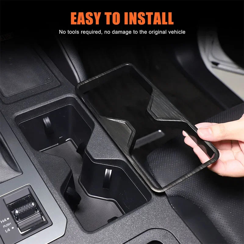 Κάλυμμα Πλαισίου Ποτηριού Αποχέτευσης με Υφή Ξύλου ABS για Toyota Prado 2024