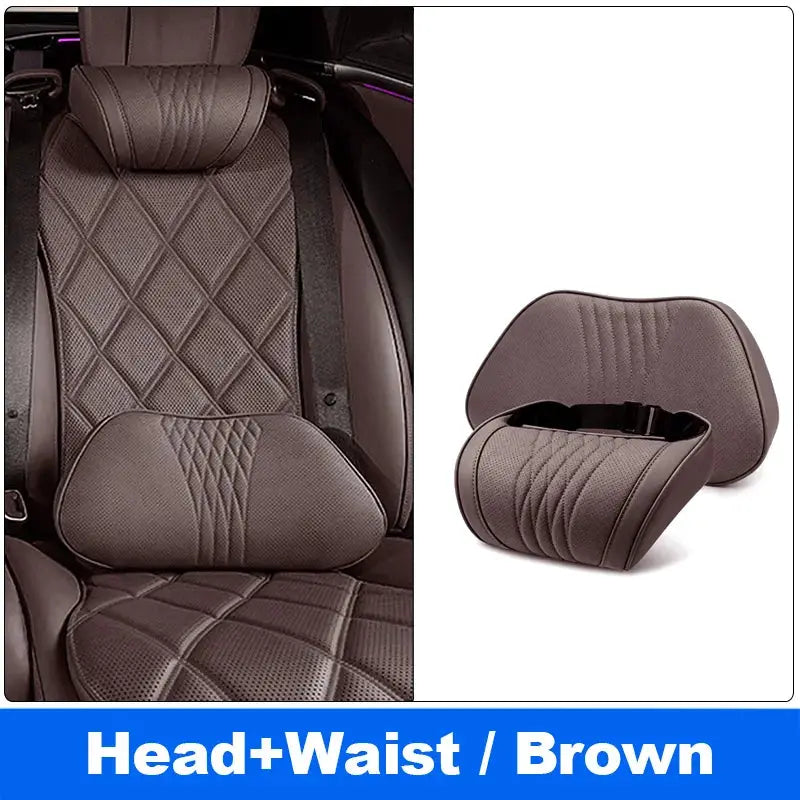 Vtear Universal Car Neck Lumbar Cushion Memory Foam Support Pillow Anti-Scratch Seat Parts Interior Modification Accessories by InterCyprus Trading Ltd