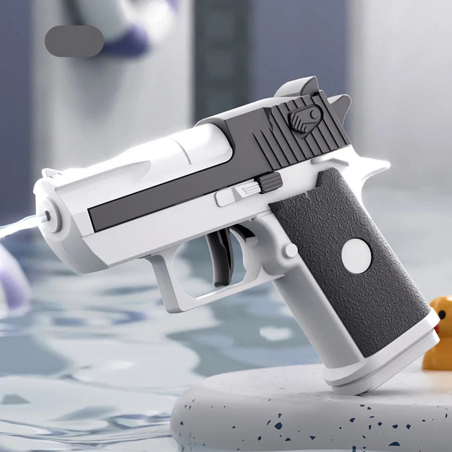Kids Mini Desert Eagle Water Gun &ndash; Continuous Shooting Pool &amp; Beach Toy for Summer Fun gray