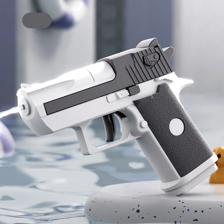 Kids Mini Desert Eagle Water Gun &ndash; Continuous Shooting Pool &amp; Beach Toy for Summer Fun gray