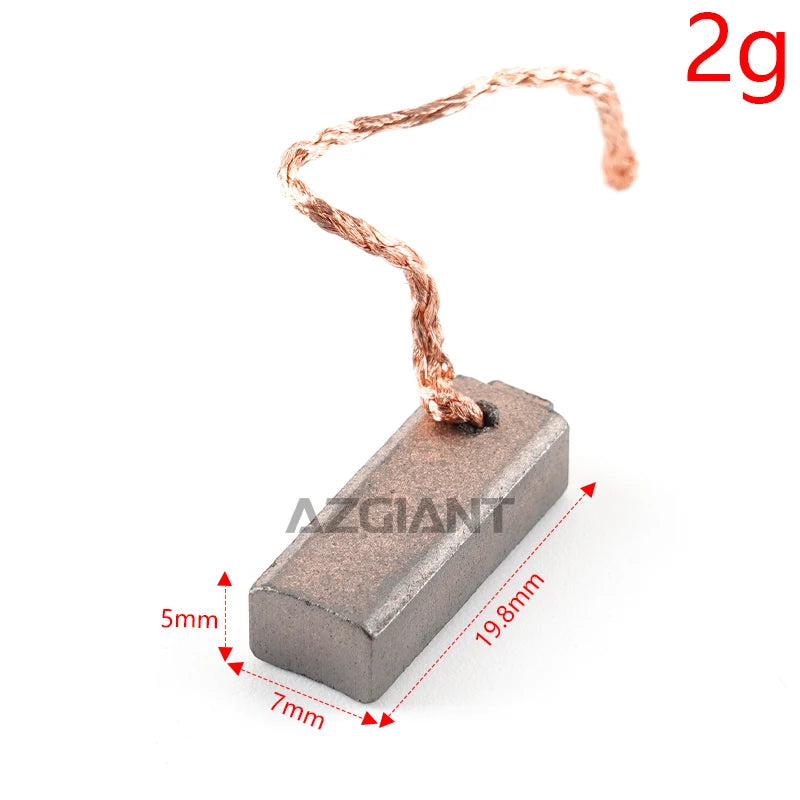 Set di 10 Spazzole in Carbonio per Ventilatore Auto 8x9x19mm per Riparazione Motore