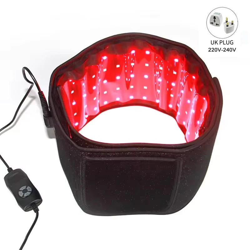 LED Phototherapy Massage Belt &ndash; Infrared Red Light Therapy BLACK-UK