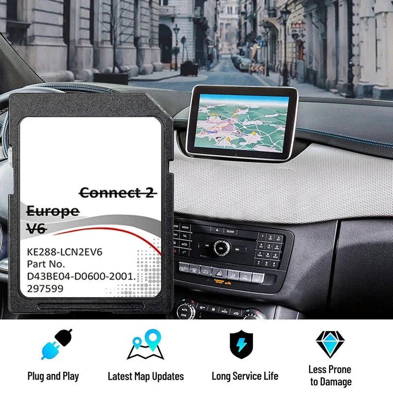 Actualización del mapa de navegación Tarjeta SD para Nissan Leaf, Micra, Juke, Note, E-NV200