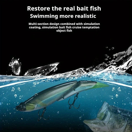 Multi-Jointed Floating Minnow Lure 19cm/55g - Realistic Swimbait for Saltwater Fishing