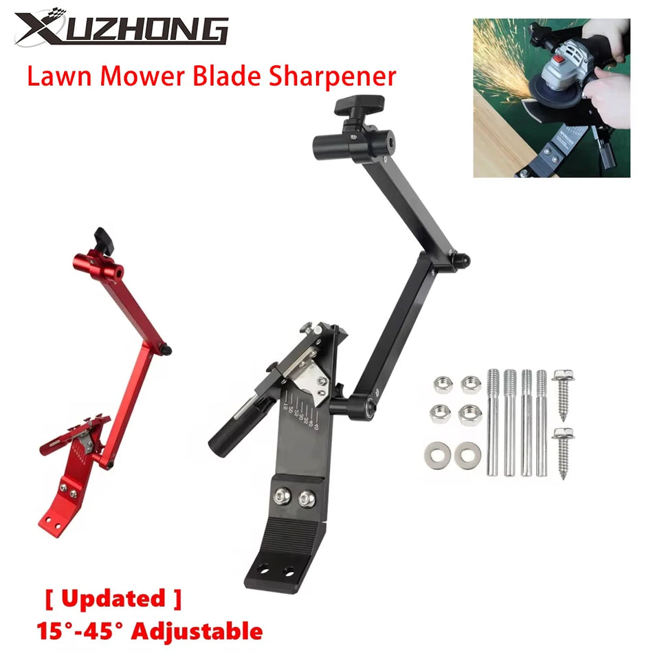 15°-45° Adjustable Lawn Mower Blade Sharpener with Ball Bearing Handle