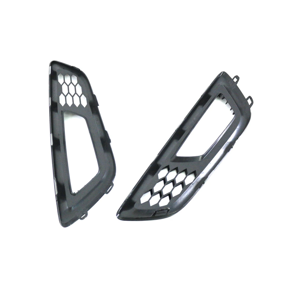 Front Fog Light Grille Pair Honeycomb ABS For Ford Focus 2015-2018