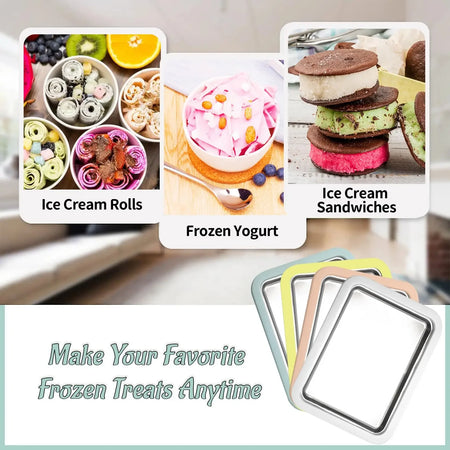Ice Cream Maker Pan &ndash; Multifunctional Plate With Scrapers