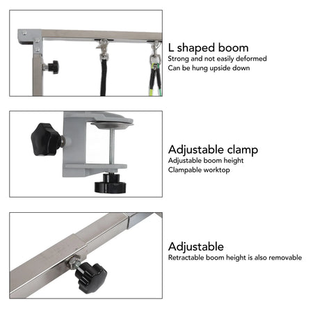 Pet Grooming Arm With Clamp &ndash; Height Adjustable 35in Noose