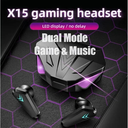 X15 TWS Bluetooth Gaming Earbuds with 65ms Low Latency and Mic