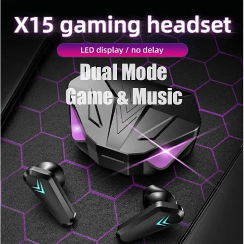 X15 TWS Bluetooth Gaming Earbuds with 65ms Low Latency and Mic