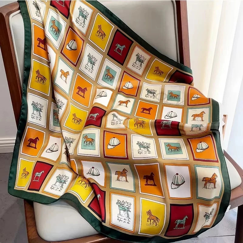 Luxury Silk Shawl Scarf &ndash; Elegant Versatile Fashion Wrap 8 / 70x70cm