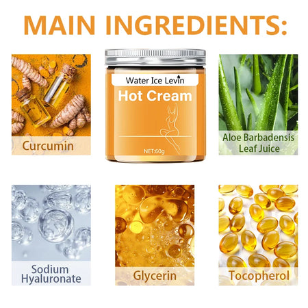 Water Ice Levin Massage Cream &ndash; Hot Compress for Tightening Abdominal Muscles