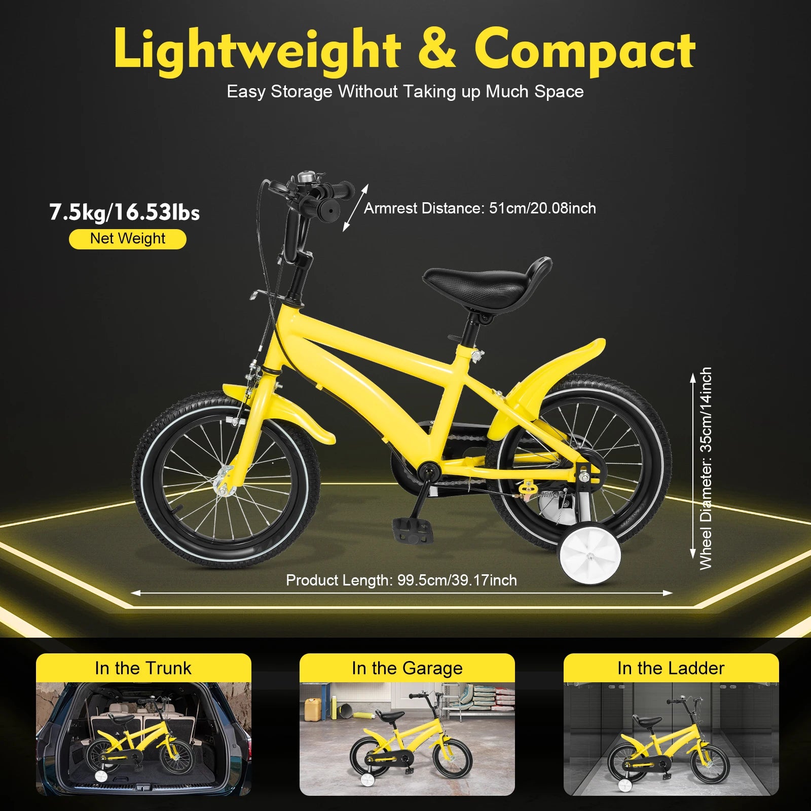 14 Inch Kids Bicycle With Training Wheels &ndash; Safe Start