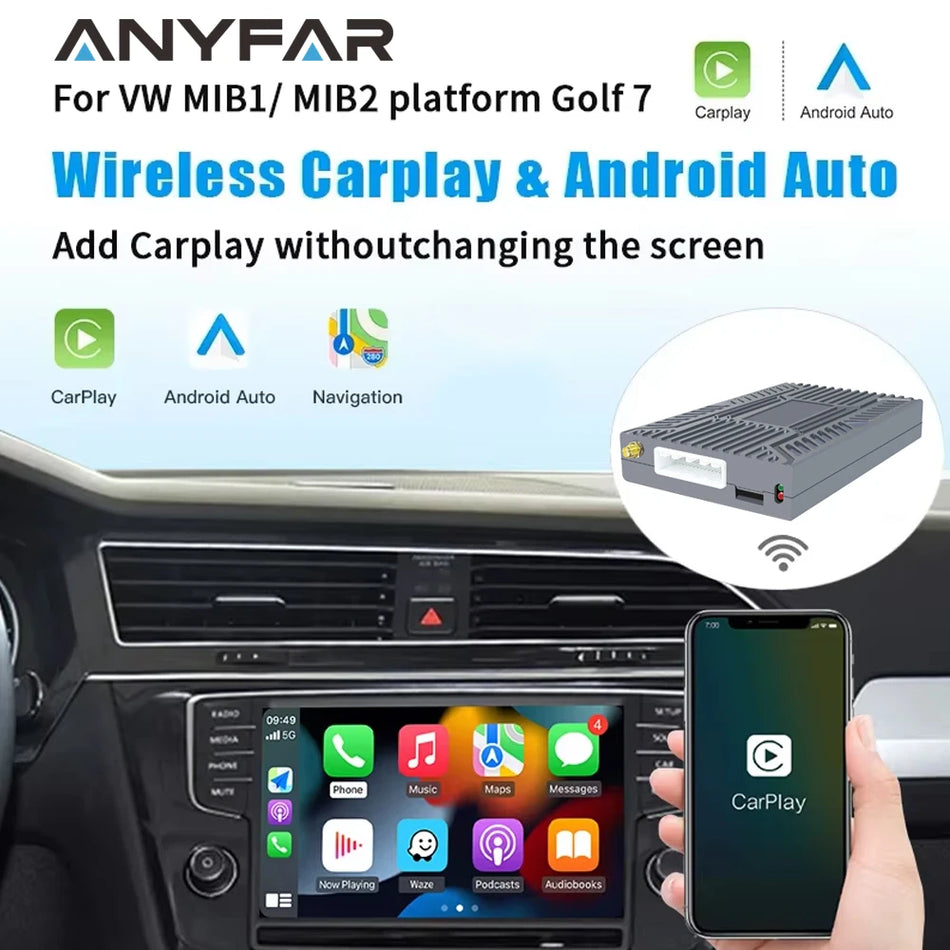 Αναβάθμιση Module Wireless CarPlay Volkswagen Golf 7 με MIB1 MIB2