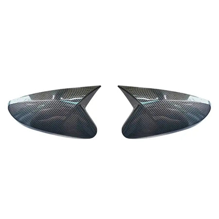 For Hyundai Veloster 2012-2018 Car Rear View Mirror Cover Exterior Accessoires Ox Horn Side Shell Reverse Caps Trim Carbon Fiber Carbon fiber pattern