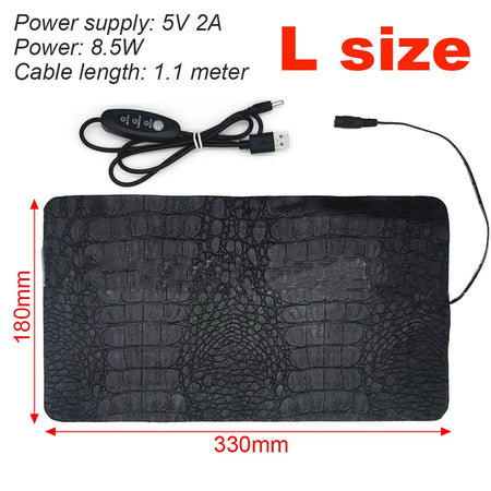USB Heating Pad Reptile Heat Mat &ndash; Adjustable Temperature L