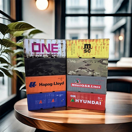 Coolplay Retro Industrial Iron Mini Storage Box Set &ndash; Creative Desktop Decoration 8pcs B / no dolls