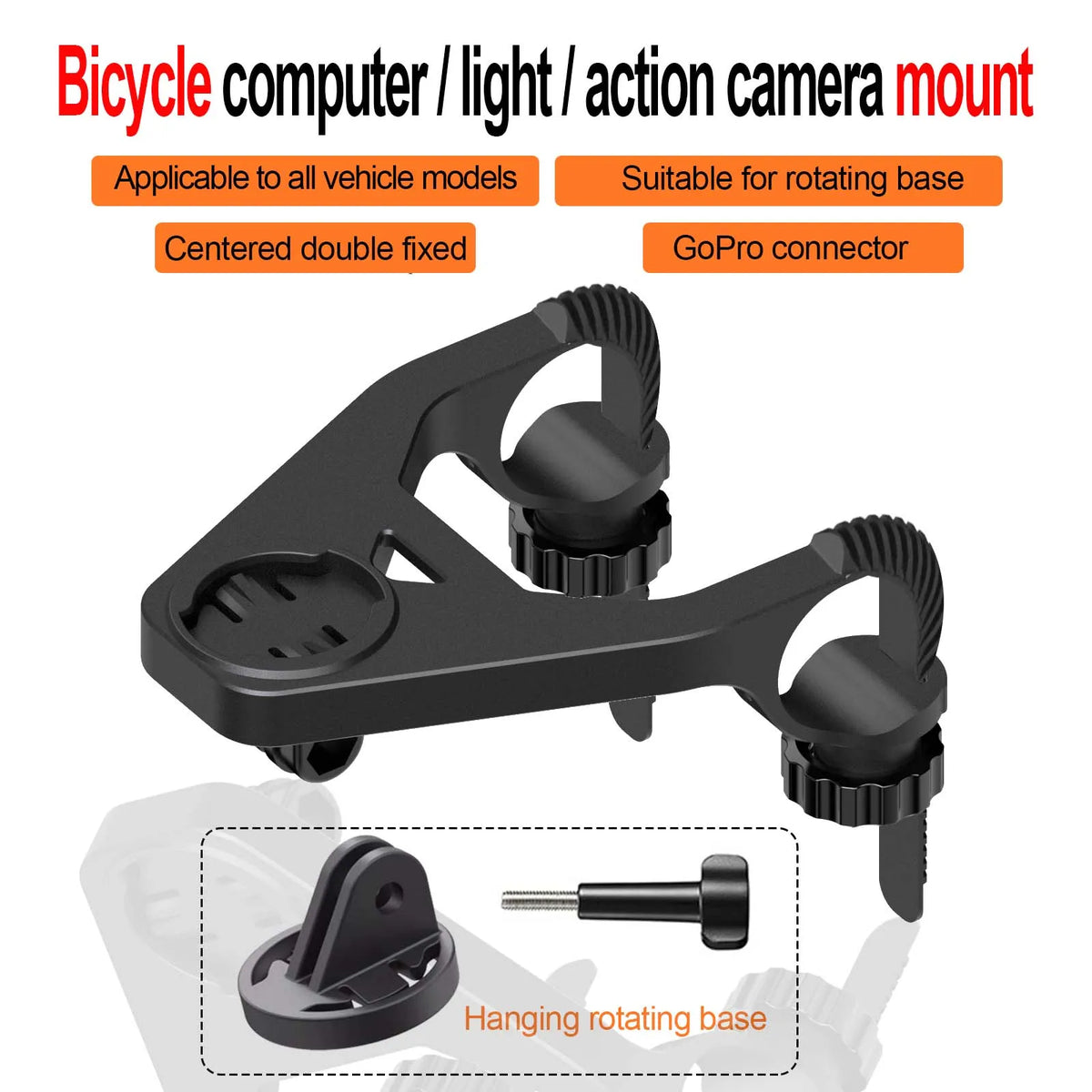 Bicycle Computer Mount Extension Bracket &ndash; Versatile Gopro Connection Interface
