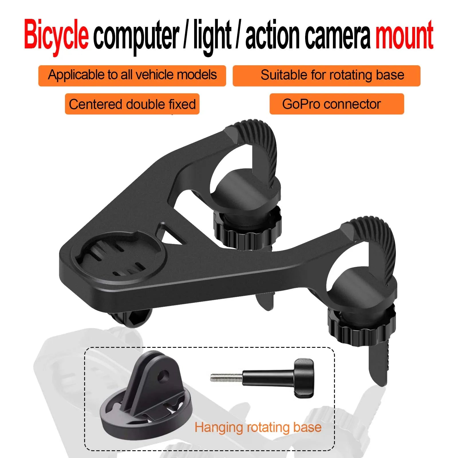 Bicycle Computer Mount Extension Bracket &ndash; Versatile Gopro Connection Interface