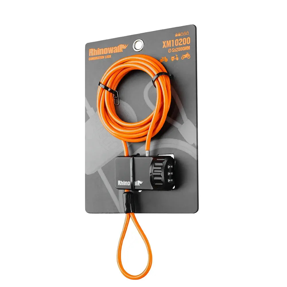 Rhinowalk Anti-theft Cable Lock 3 Digits Code Motorcycle Bike Anti-theft Security Steel Wire Lock Bike Accessory Summer by InterCyprus Trading Ltd