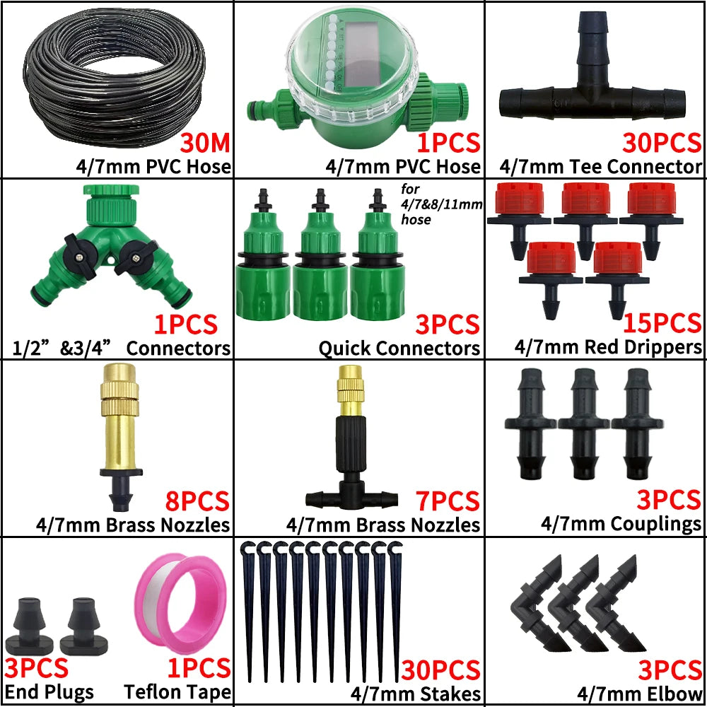 Oasis 5-50M Automatic Garden Micro Drip Irrigation System for Potted Plants KIT001-30M-B