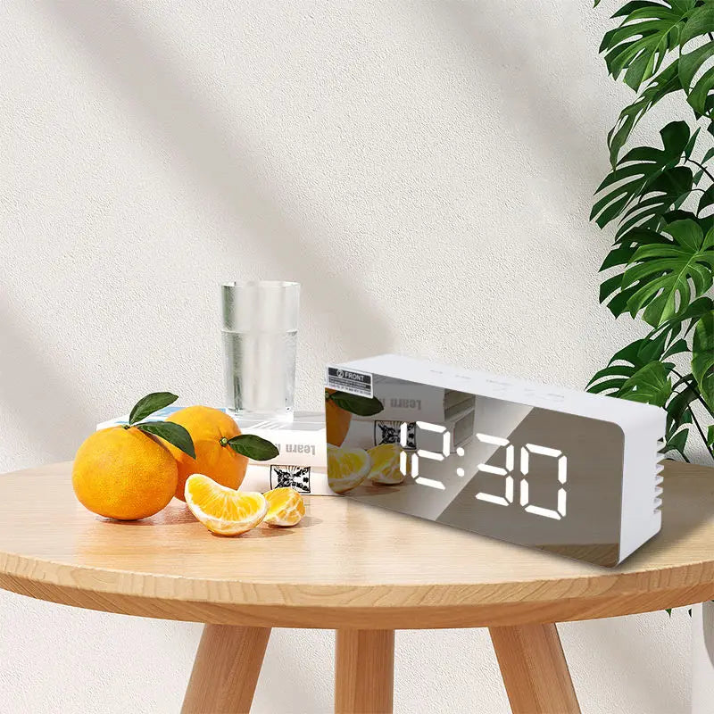 Digital LED Alarm Clock with Temperature Display and Snooze Function