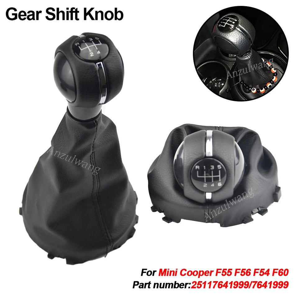 Kožený ABS řadicí páka pro Mini Cooper F55 F56 F54 F60