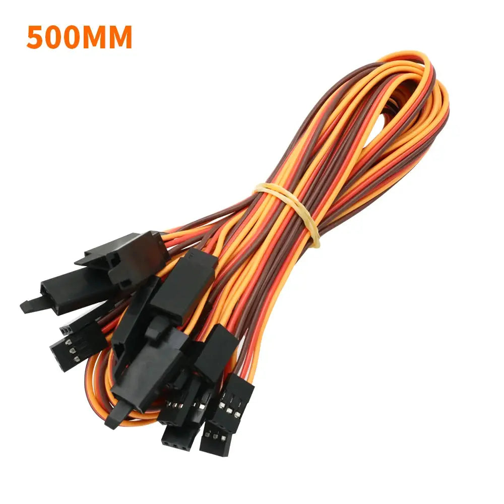 10Pcs 100 /150 / 200 / 300 / 500 / 1000mm Anti-loose 60 Core Servo Extension Lead Wire Cable For RC Futaba JR Male to Female by InterCyprus Trading Ltd